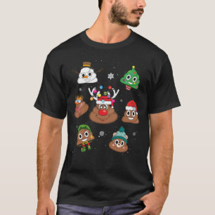 T-shirt Pajama de Noël Emoji Poop