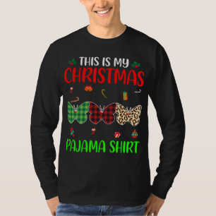 T-shirt Pajama de Noël Papillon Lover Animaux Xmas Tree