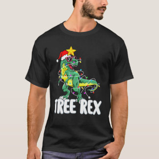 T-shirt Pajama de réveillon de Noël Trex Tree Rex pour B