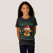 T-Shirt Pajama laide laide de Noël de Santa Hat du Labrado (Devant entier)
