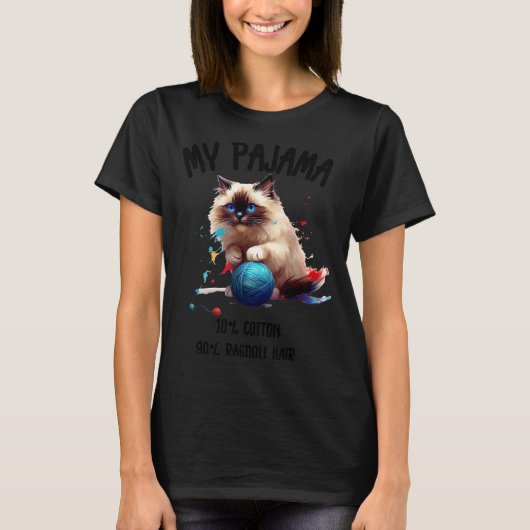 T-shirt Pajama Ragdoll Cat Perfect For Cat Lovers! For Men (Devant)