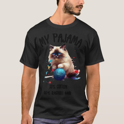 T-shirt Pajama Ragdoll Cat Perfect For Cat Lovers! For Men (Devant)
