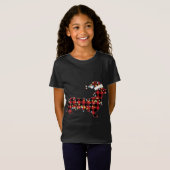 T-Shirt Pajamas de dachshund Noël Rouge Plaid Buffalo (Devant entier)