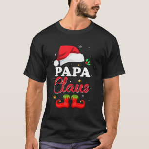 T-shirt Pajamas de la famille père Noël Papa Claus