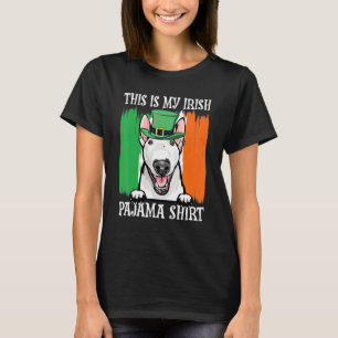 T-shirt Pajamas de la Saint Patrick Bull Terrier Shamrock 