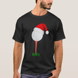 T-shirt Pajamas de Noël de Père Noël de golf Sport Boys