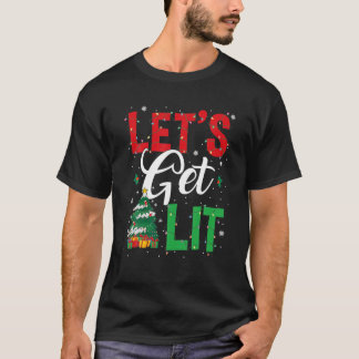 T-shirt Pajamas de Noël Drôle, Buvons Lit Chr