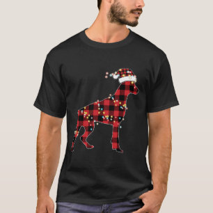 T-shirt Pajamas Doberman Christmas Red Plaid Buffalo Pajam