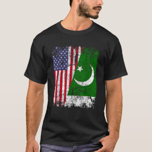 T-shirt PAKISTANI RACINE Drapeau semi-américain PAKISTAN T