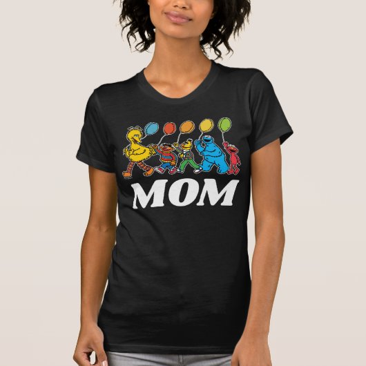 T-shirt Pal de rue Sésame | Ballons d'anniversaire - Maman (Devant)