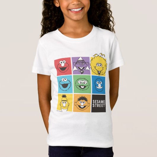 T-Shirt Pal de rue Sésame | Blocs de couleurs (Devant)