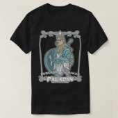 T-shirt Paladin Dungeons et Llamas Llama Geek Nerd RPG Di (Design devant)