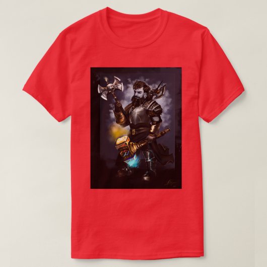 T-shirt Paladin nain stout et puissant (Design devant)