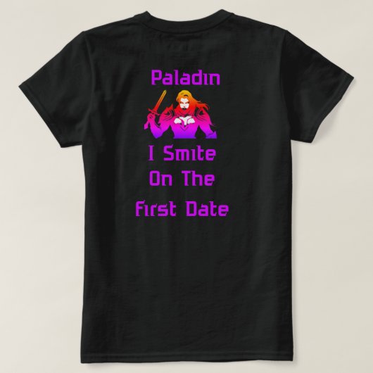 T-shirt Paladin Smite On First Date (Design dos)