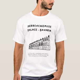 T-shirt "Palais Herrenchiemsee, Bavière" Art minimaliste