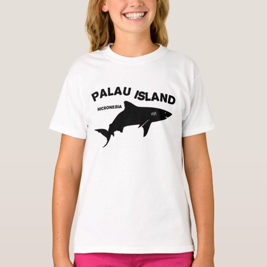 T-shirt Palau Island Plongée Sous-Marine Avec Requins (Devant)