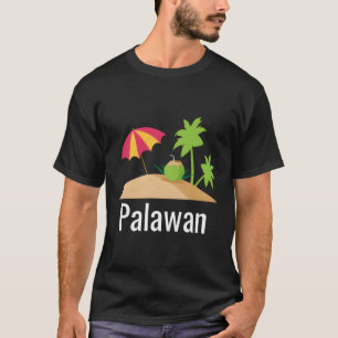 T-shirt Palawan Beach Palm Tree Vacances en famille