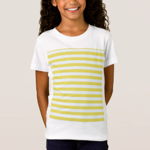T-Shirt Pale Gold and White Stripes par Shirley Taylor