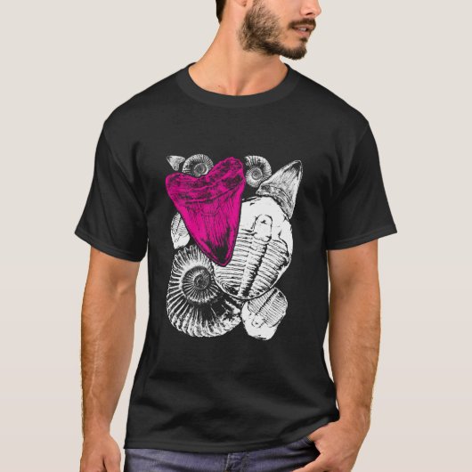 T-shirt Paléontologues chasseurs fossiles Long Manche T Ch (Devant)