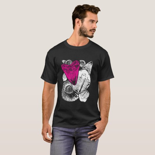 T-shirt Paléontologues chasseurs fossiles Long Manche T Ch (Devant entier)
