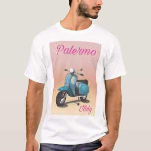 T-shirt Palerme Italie poster scooter