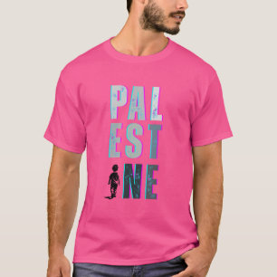T-shirt PALESTINE - Chemise de protestation rose C