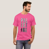 T-shirt PALESTINE - Chemise de protestation rose C (Devant entier)