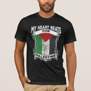 T-shirt Palestine Coeur Gaza Paix racines palestiniennes