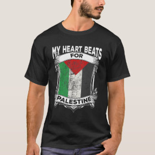 T-shirt Palestine Coeur Gaza Paix racines palestiniennes
