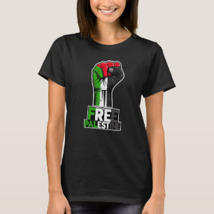 T-shirt Palestine Drapeau palestinien Poing palestinien Li