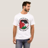 T-shirt Palestine Drapeau Résistance à l'occupation Droits (Devant entier)