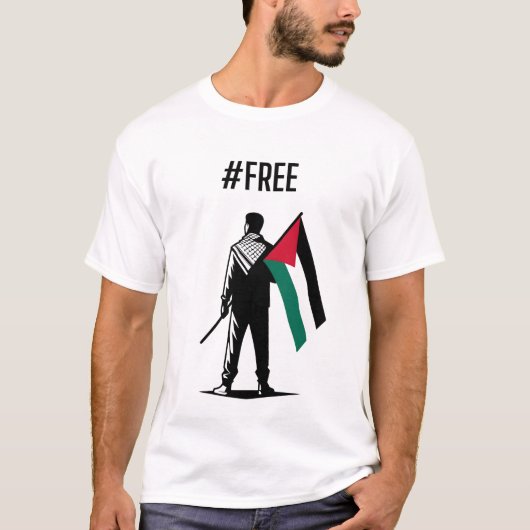 T-SHIRT PALESTINE LIBRE : 3 TOUTES LES VIES SONT ÉGALES :  (Devant)