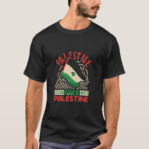 T-shirt PALESTINE LIBRE : Drapeau palestinien - le plus gr