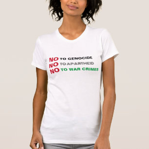 T-SHIRT PALESTINE LIBRE NON AUX CRIMES DE GUERRE APARTHEID