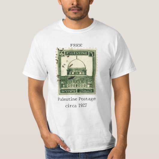 T-shirt Palestine libre | Timbre de la Palestine h (Devant)