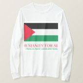 T-shirt Palestine support à manches longues (Design devant)