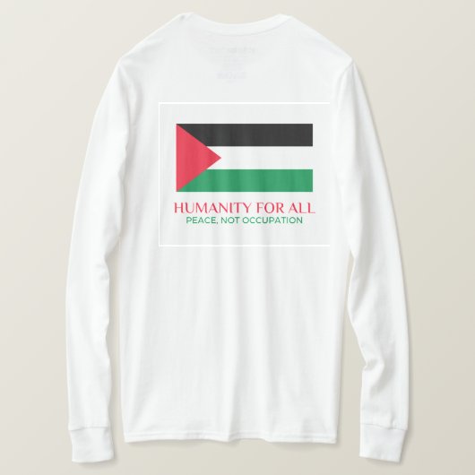 T-shirt Palestine support à manches longues (Design dos)