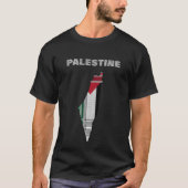T-shirt Palestine - Thème écharpe palestinienne (Devant)