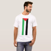 T-shirt palestinien vertical de drapeau (Devant entier)