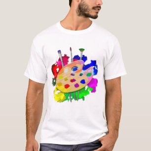 T-shirt Palette Artiste Et Brosses