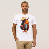 T-shirt Palette de Cyber Samurai Orange (Devant entier)
