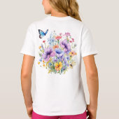 T-shirt Palette de la nature : Tee papillon des filles (Dos)