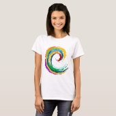 T-shirt "Palette vibrante : Conception ronde multicolore" (Devant entier)