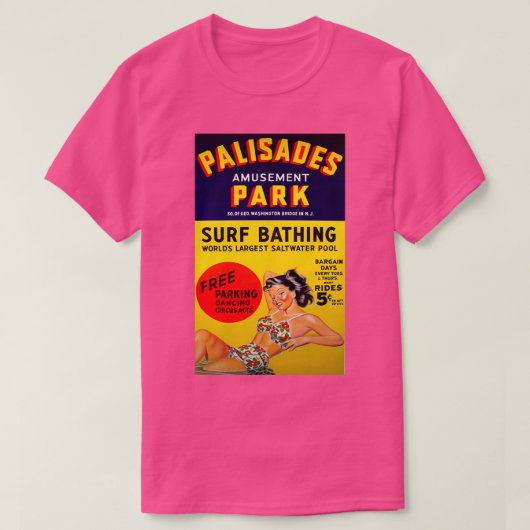 T-SHIRT PALISADES AMUSEMENT PARK (Design devant)