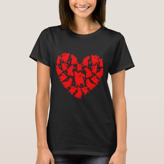 T-shirt Pallon Dog Lover Funny Love Heart Pallon Valentine (Devant)