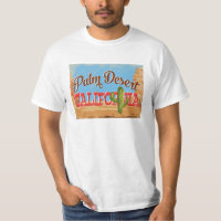 Palm Desert California Cartoon Desert Retro Travel