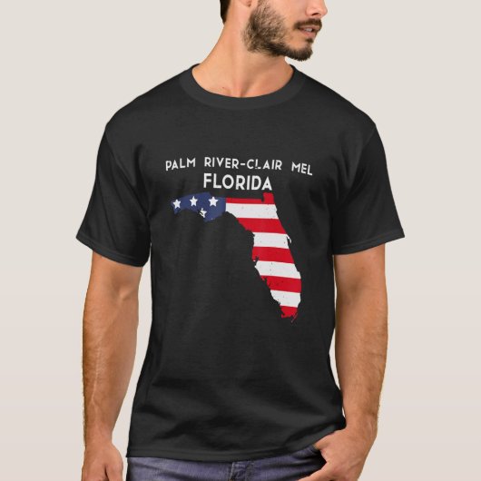 T-shirt Palm River Clair Mel Floride États-Unis État Améri (Devant)