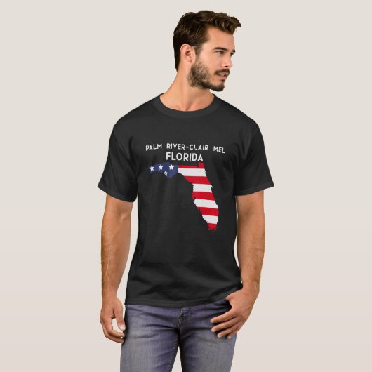 T-shirt Palm River Clair Mel Floride États-Unis État Améri (Devant entier)
