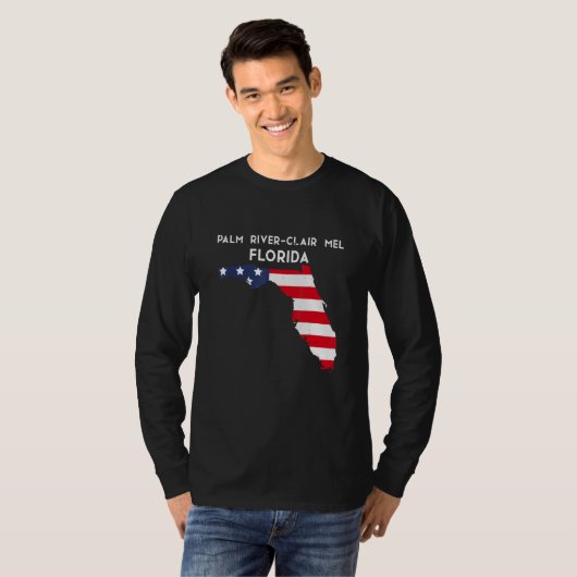 T-shirt Palm River Clair Mel Floride États-Unis État Améri (Devant entier)