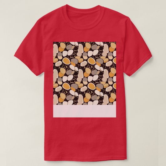 T-shirt Palm Stones Motif Beach Grès de galets (Design devant)